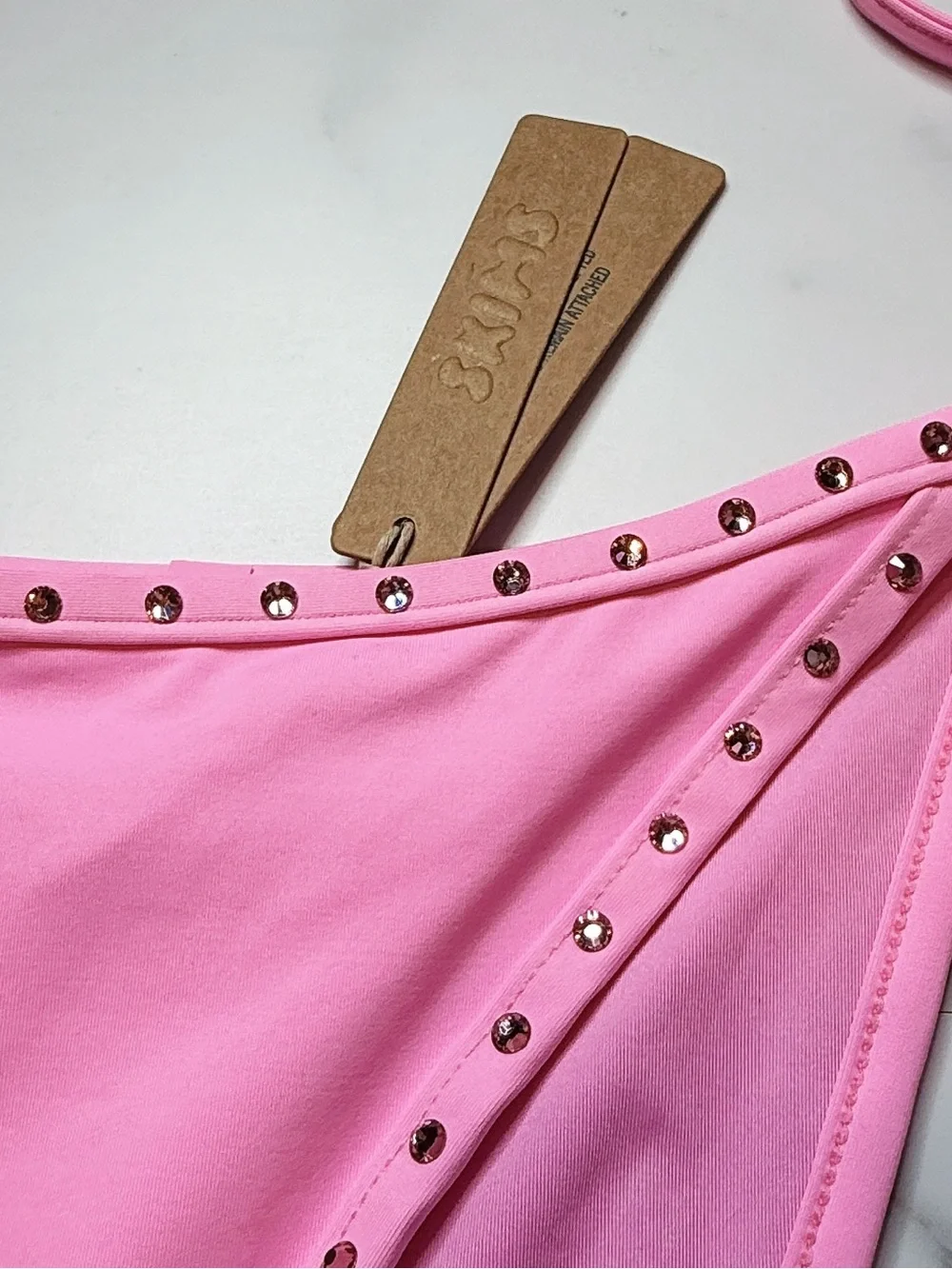 NWT Skims Rhinestone Swim Tie Bikini Bottom